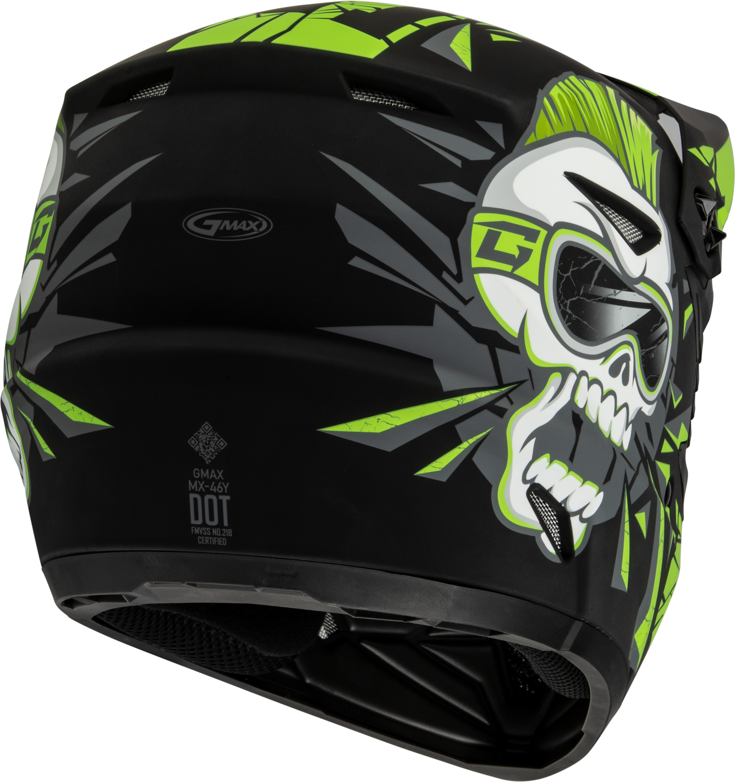 Youth Mx 46y Unstable Helmet Matte Black/Green Ym