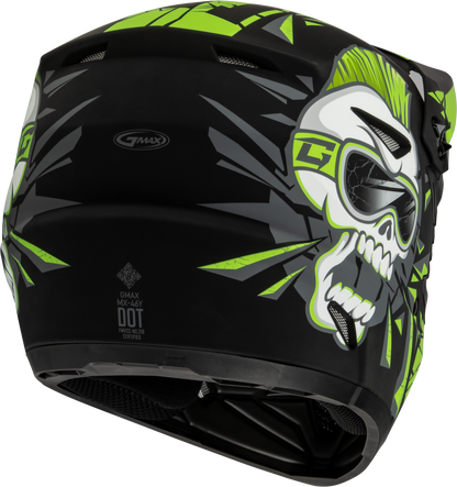 Youth Mx 46y Unstable Helmet Matte Black/Green Ym