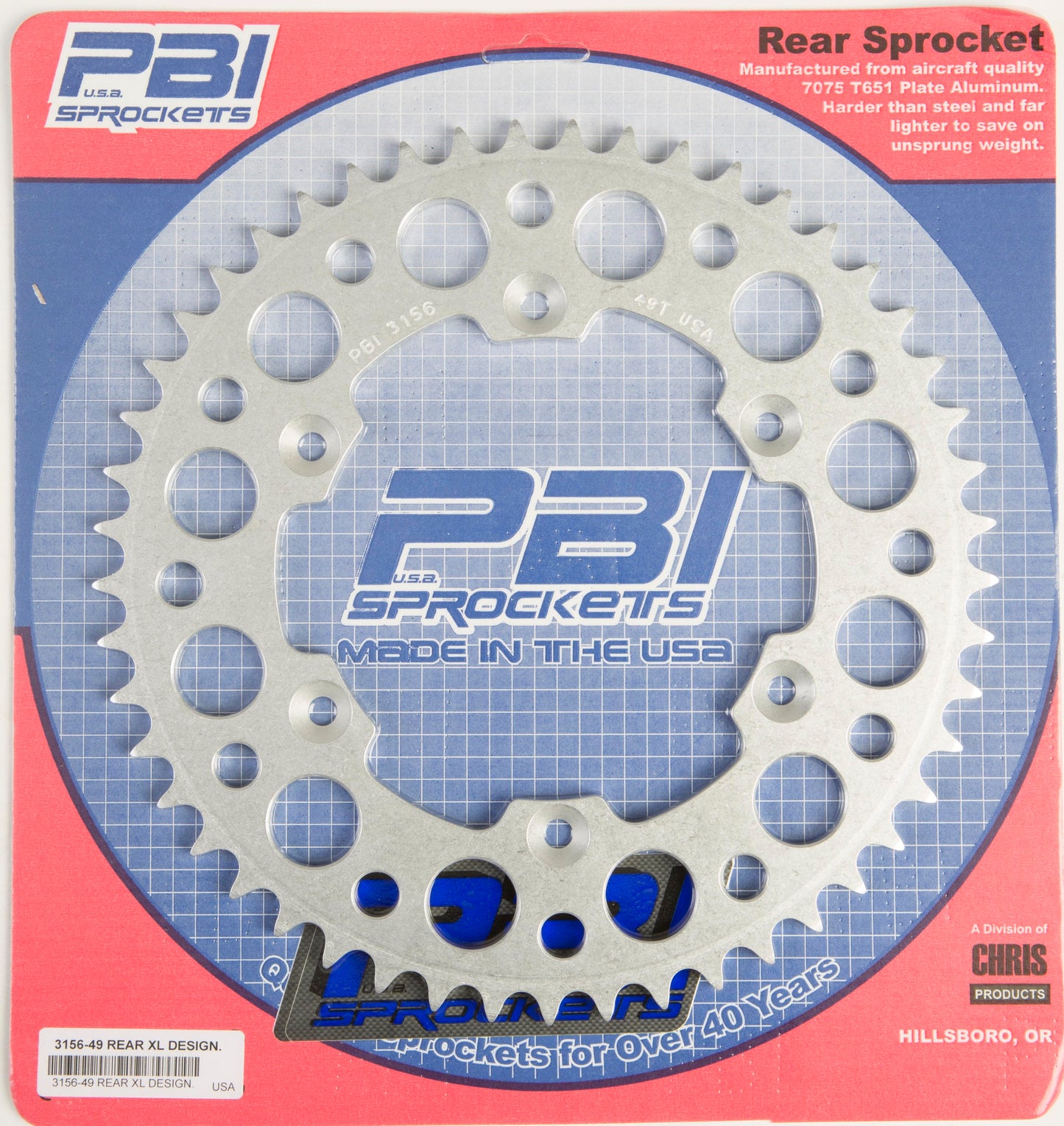 Rear Sprocket Aluminum 49t 520 Hon/Yam