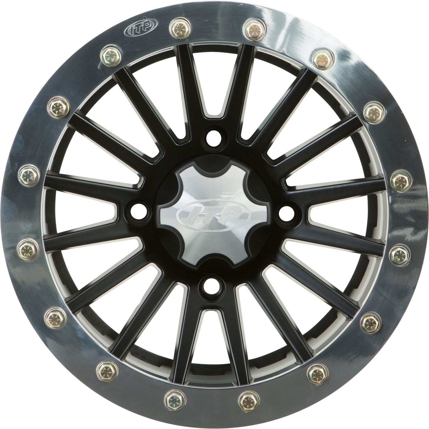 Sd Dual Bdlk 14x7 4/110 5+2 M.Blk   Polished Ring