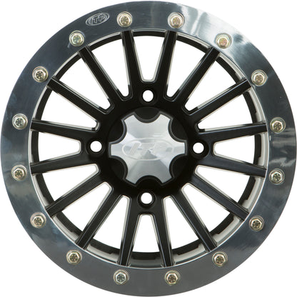Sd Dual Bdlk 14x7 4/110 5+2 M.Blk   Polished Ring