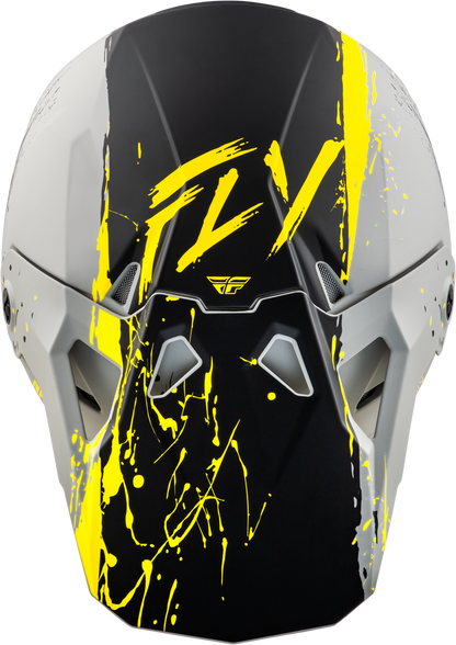 Youth Formula Cp Manic Helmet Matte Grey/Black/Yellow Yl