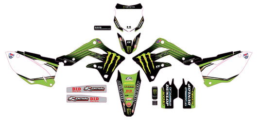Complete Kit 19 Monster Kaw Kxf 450 White Bg