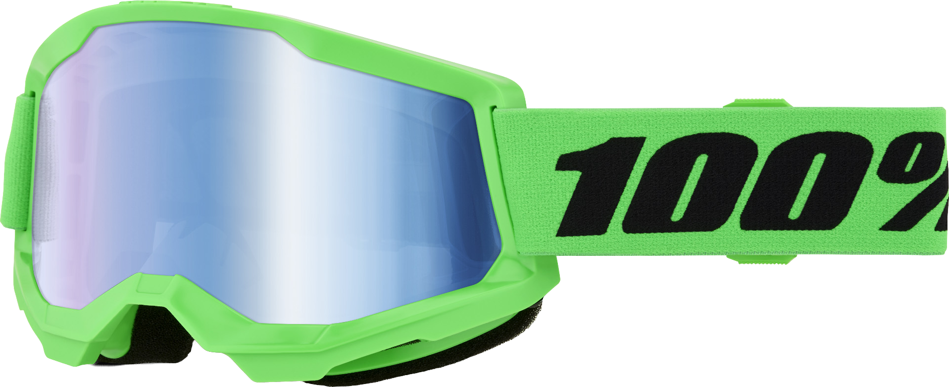 Strata 2 Goggle Neon Green  Blue Mirror Lens