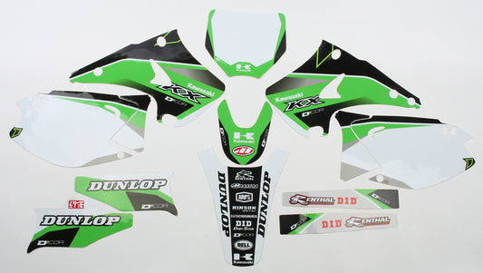Kawasaki Raceline Graphics Complete Kit White