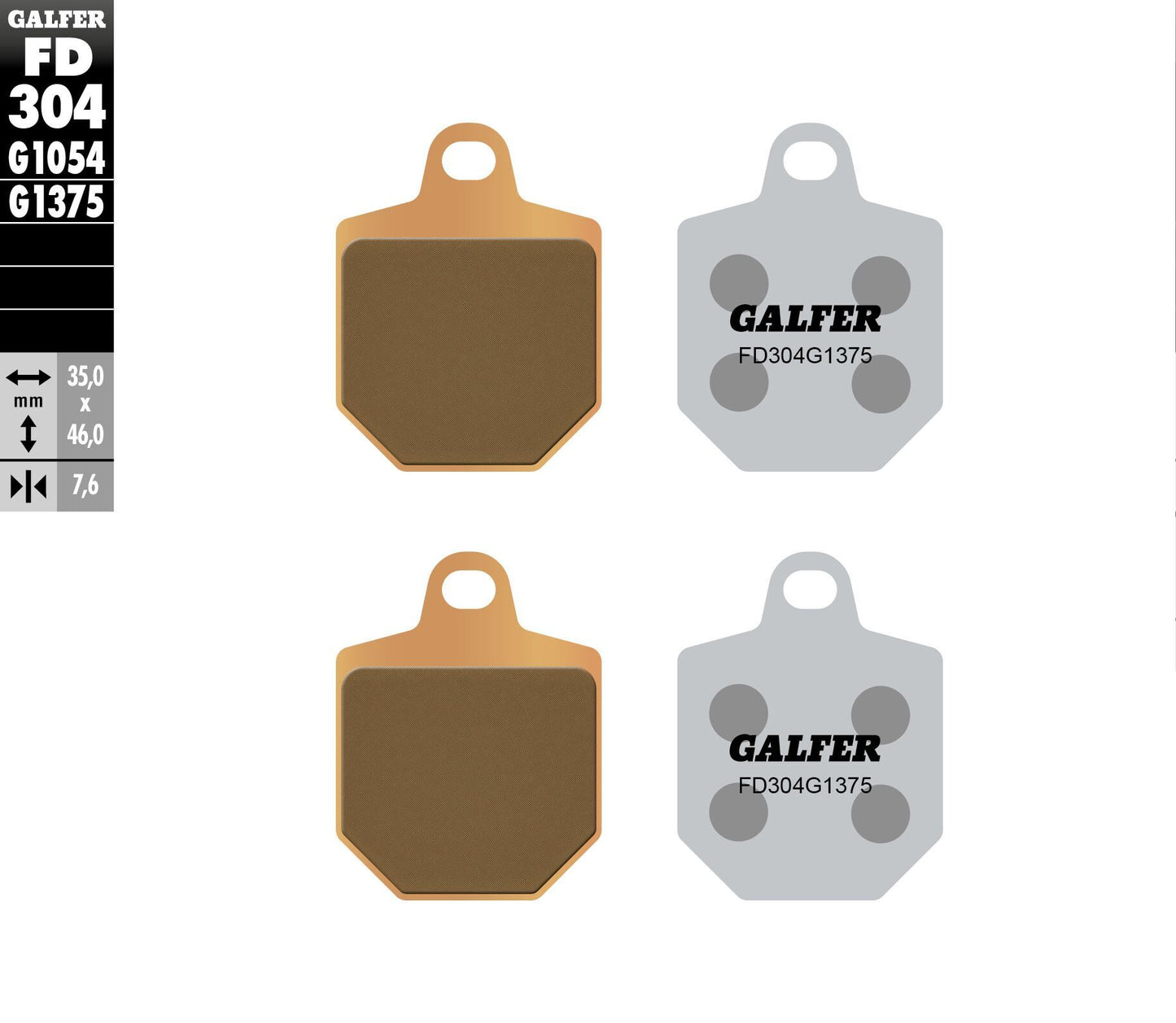 Brake Pads Sintered Ceramic Fd304g1375