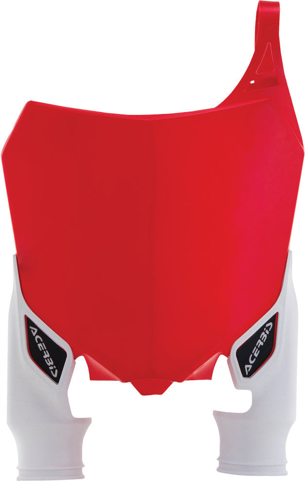 Front Number Plate Red/White