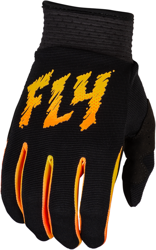 Youth F 16 Gloves Black/Yellow/Orange Y2xs