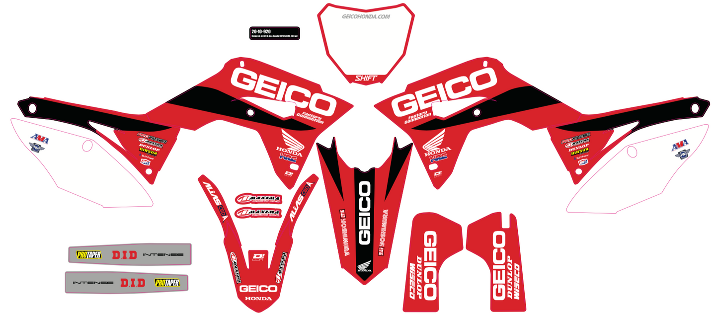 Complete Kit 20 Star Yam Yzf 450 (18 20) Wht Bg