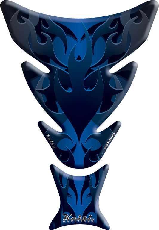 Tank Pad Flames Blue