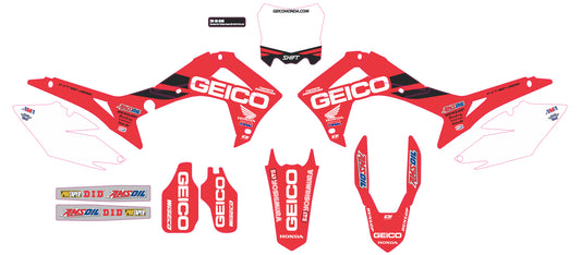 Complete Kit 19 Geico Honda Crf 450 White Bg