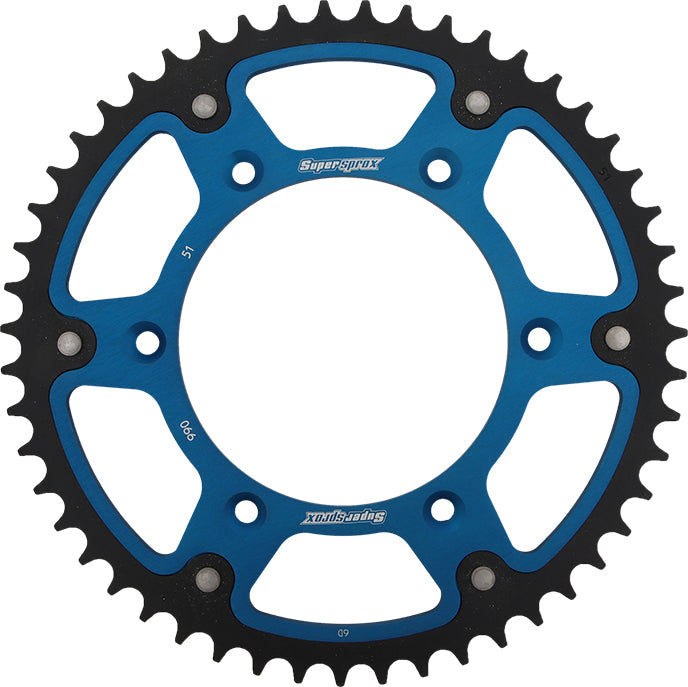 Rear Stealth Sprocket Alu/Stl 51t 520 Blu Husq/Ktm