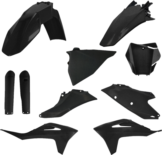 Full Plastic Kit Gas Black Metallic