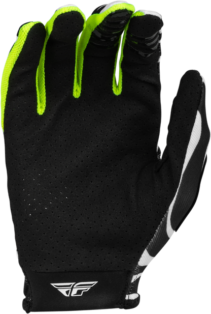 Youth Lite Uncaged Gloves Black/White/Neon Green Ys