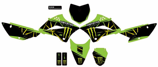 Cmplt Kit Monster Energy Slash Black Bg