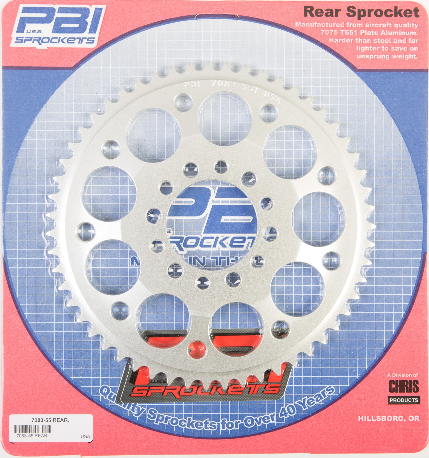 Rear Sprocket Aluminum 55t 428 Yam