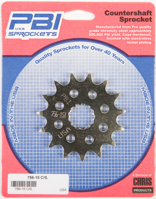 Front Cs Sprocket Steel 15t 520 Kaw/Suz/Yam