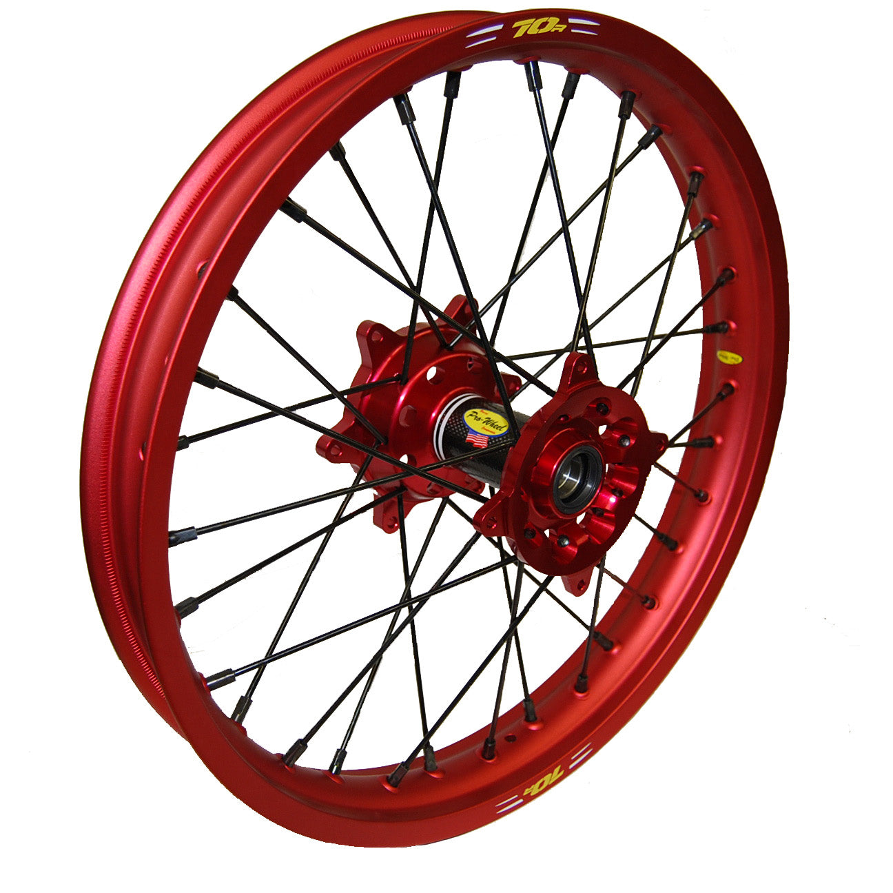 Wheel Rear 2.15x19 Red Hub Red Rim/Blk Spoke/Blk Nipple