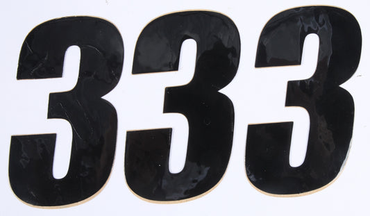 Number 3 Black 4" 3/Pk