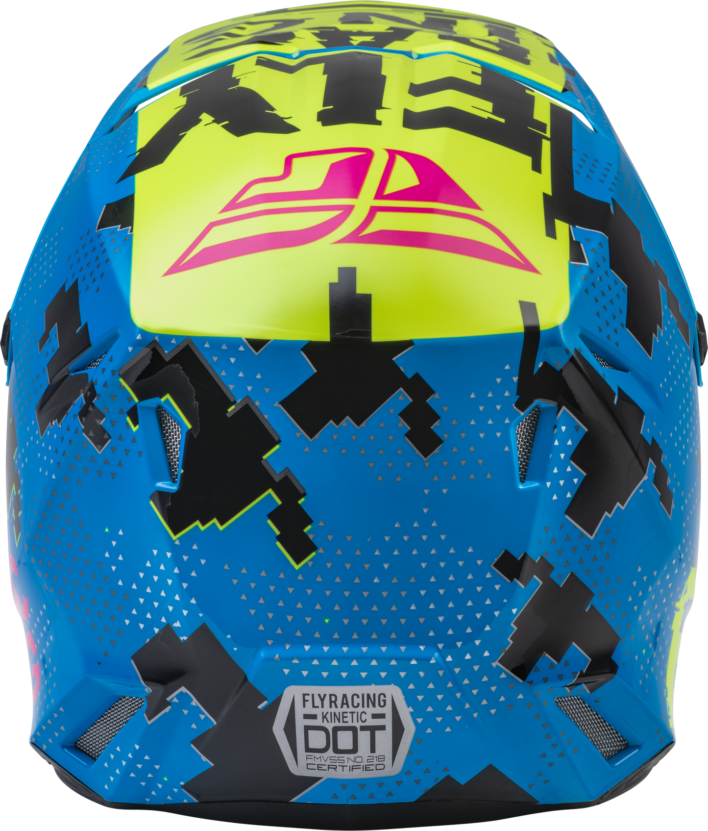 Youth Kinetic Scan Helmet Blue/Hi Vis/Pink Ys