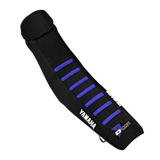 Seat Cover Black W/Blue Ribs Yam