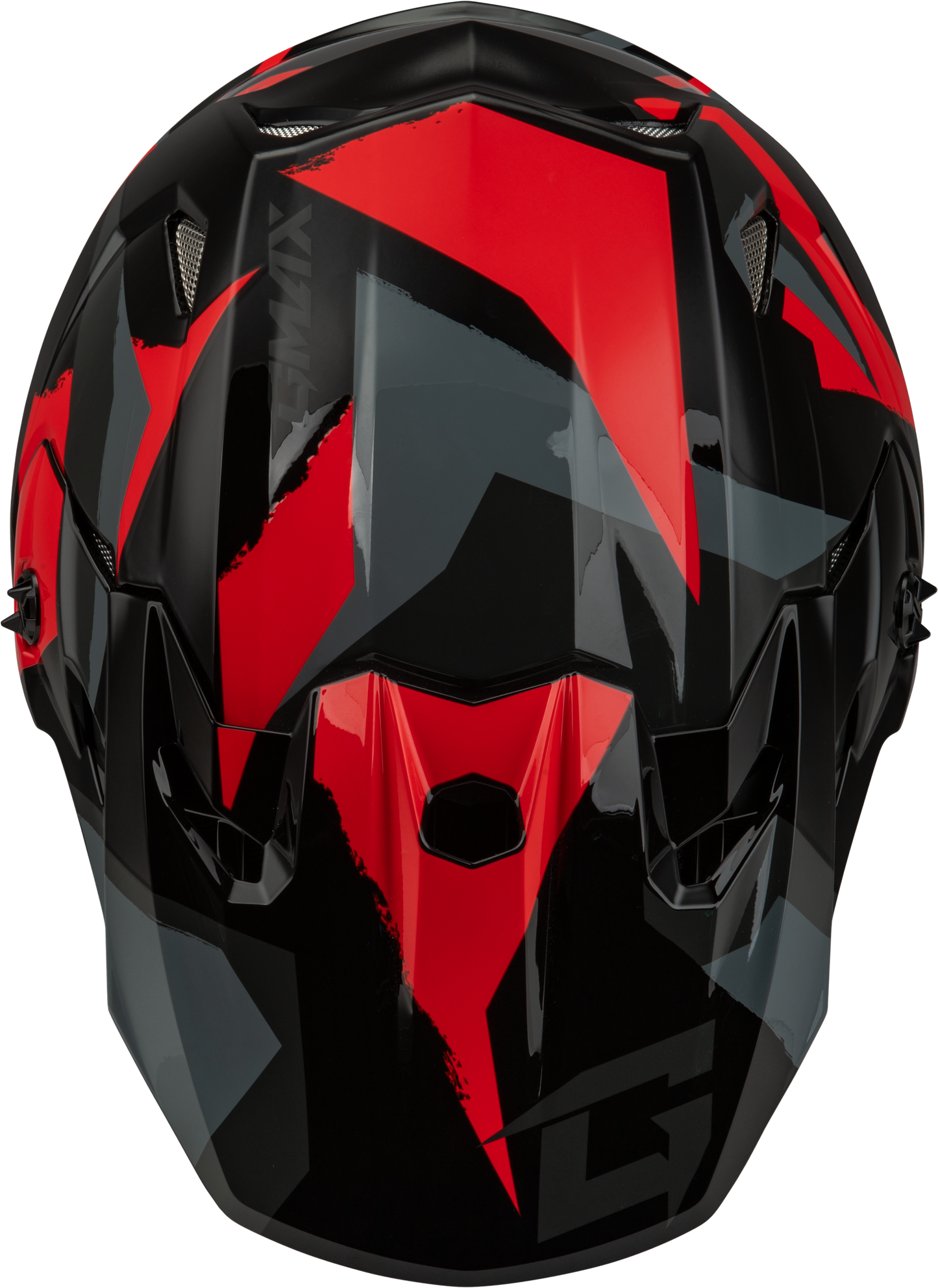 Mx 96s Splinter Helmet Black/Red Sm