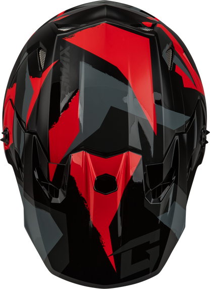 Mx 96s Splinter Helmet Black/Red Sm