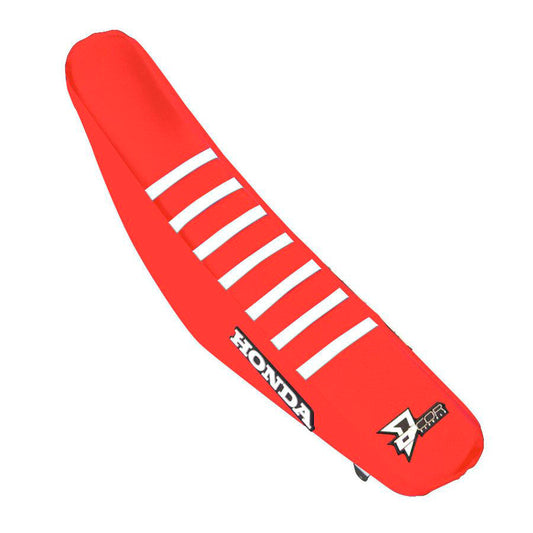 Seat Cover Red W/White Ribs Hon