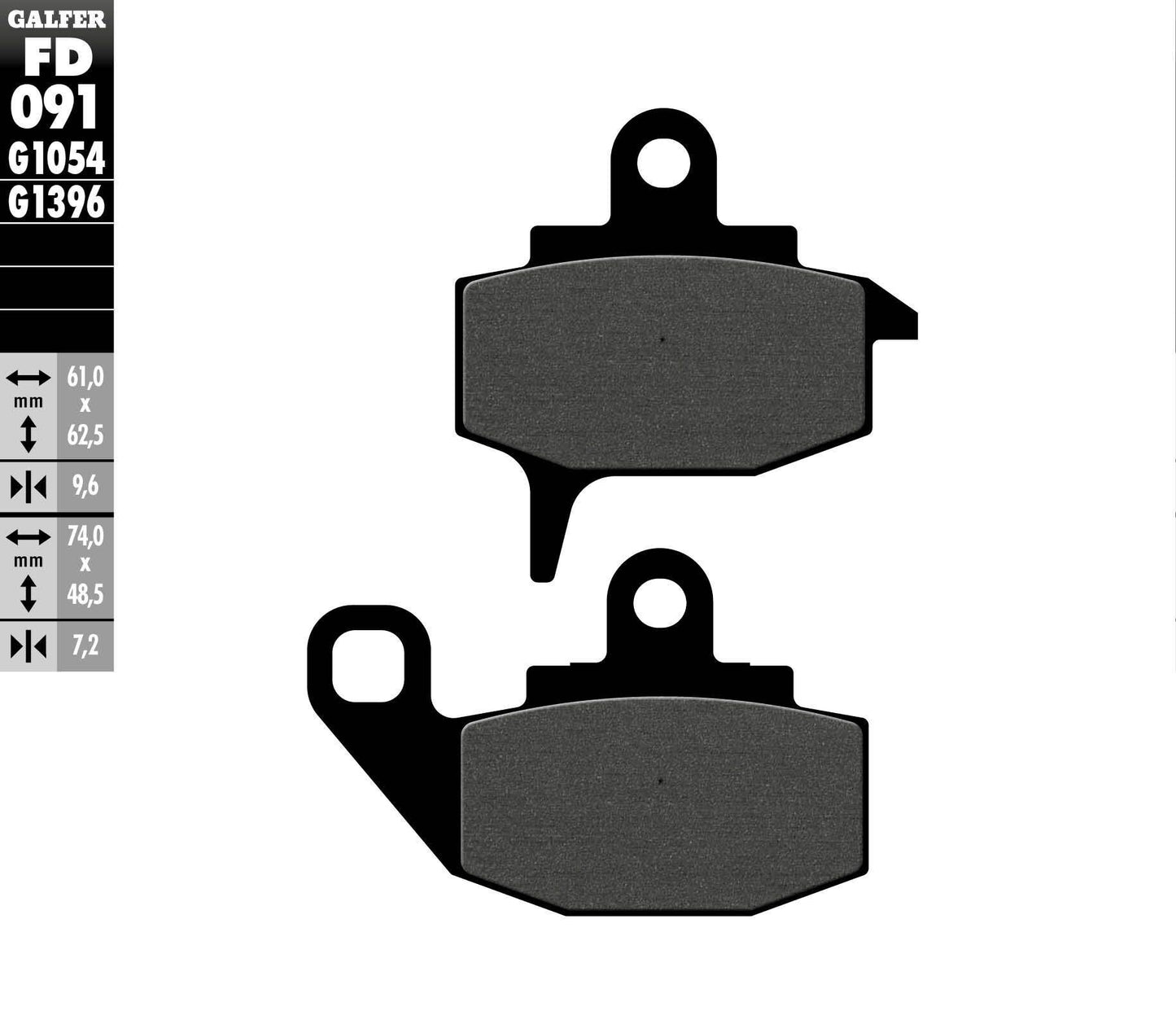 Brake Pads Semi Metallic Fd091g1054