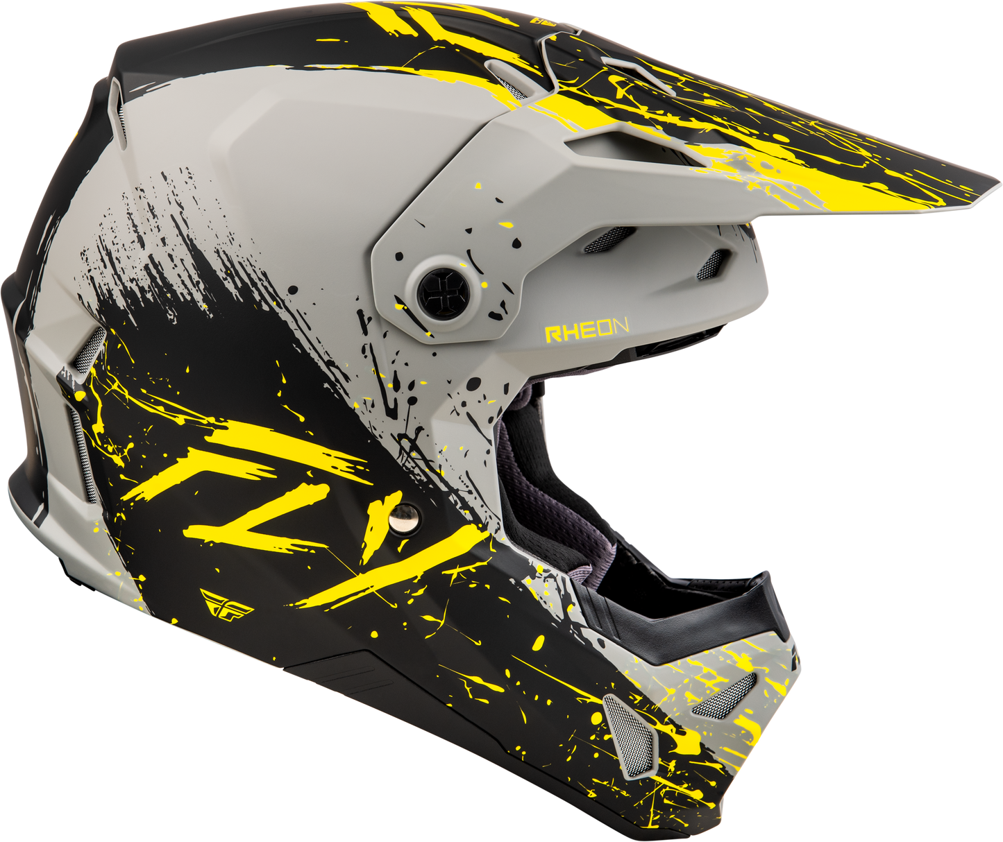 Youth Formula Cp Manic Helmet Matte Grey/Black/Yellow Yl