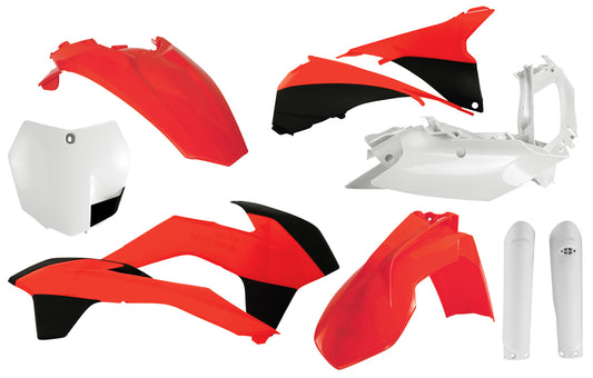 Full Plastic Kit Fluorescent Orange/White