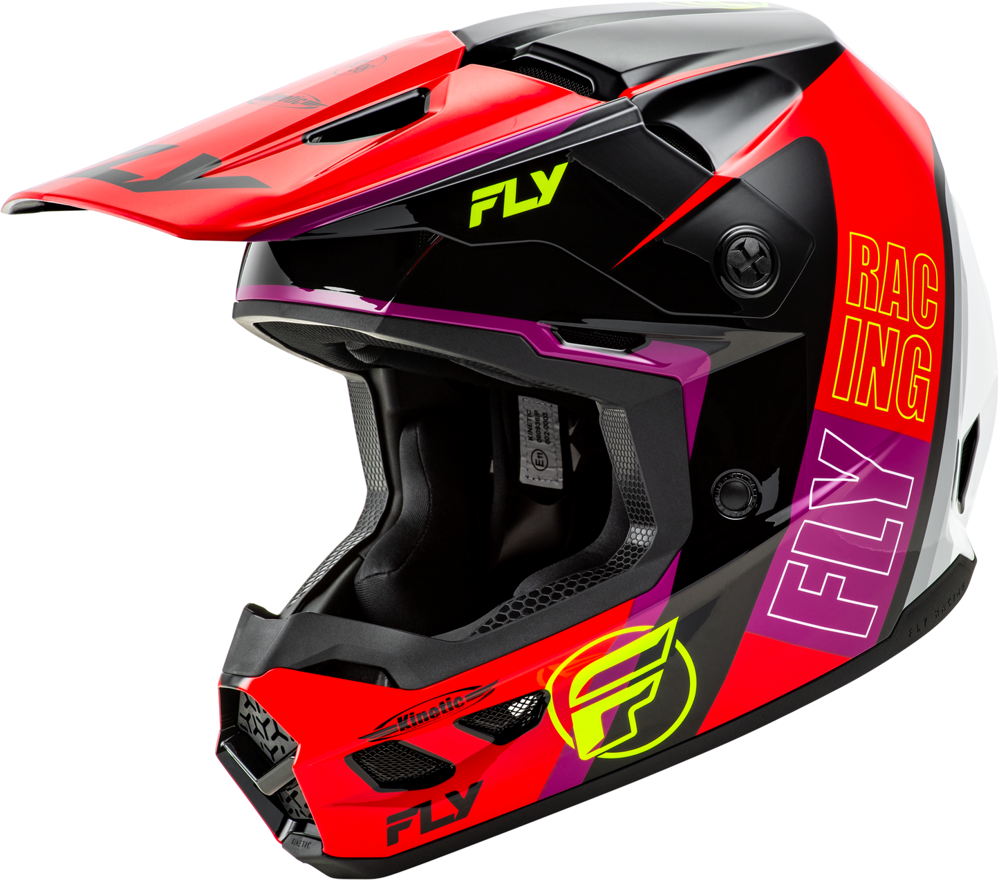 Kinetic Rally Helmet Red/Black/White Sm