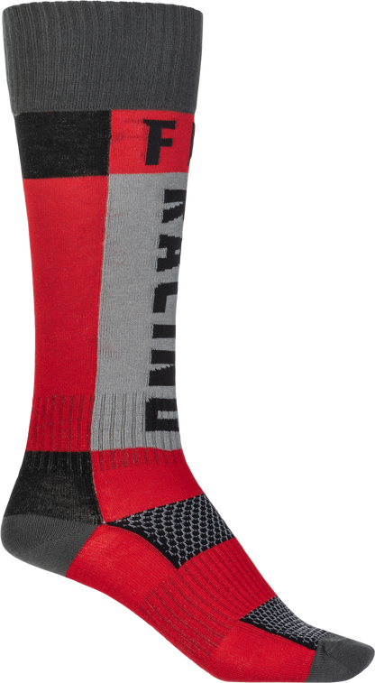 Youth Mx Socks Thick Red/Grey