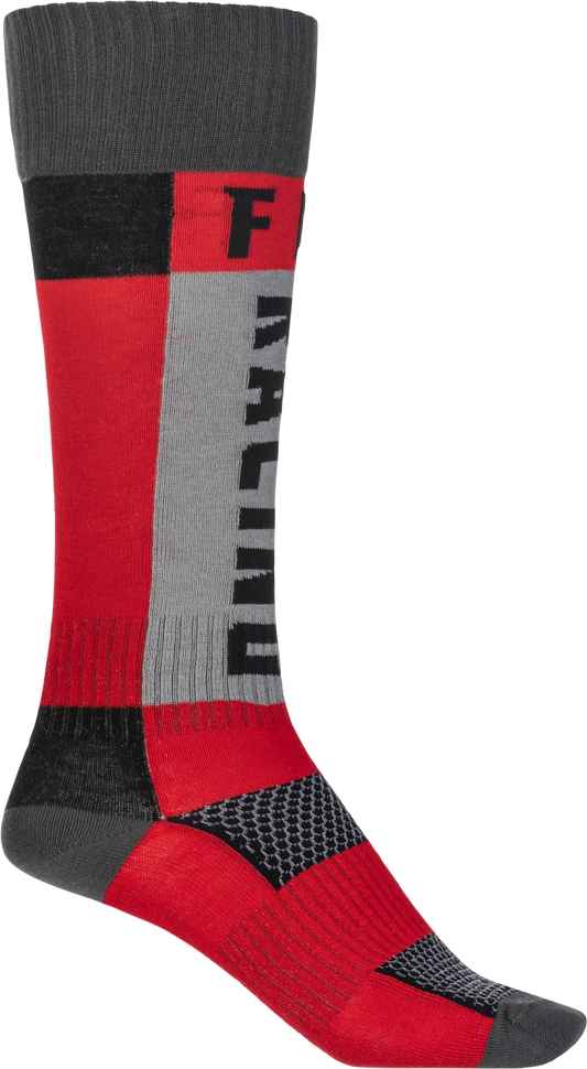 Youth Mx Socks Thick Red/Grey