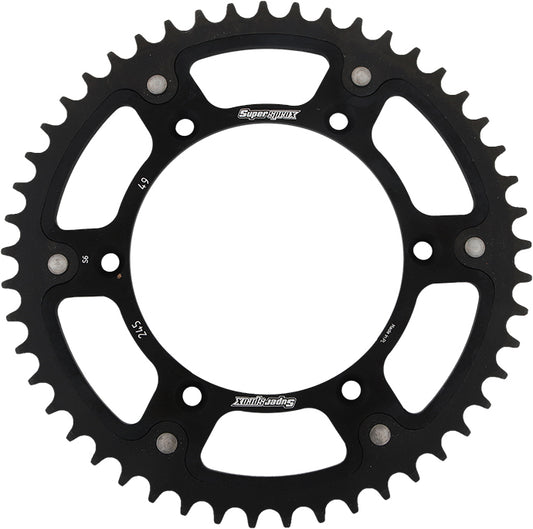 Rear Stealth Sprocket Alu/Stl 49t 520 Blk Yam