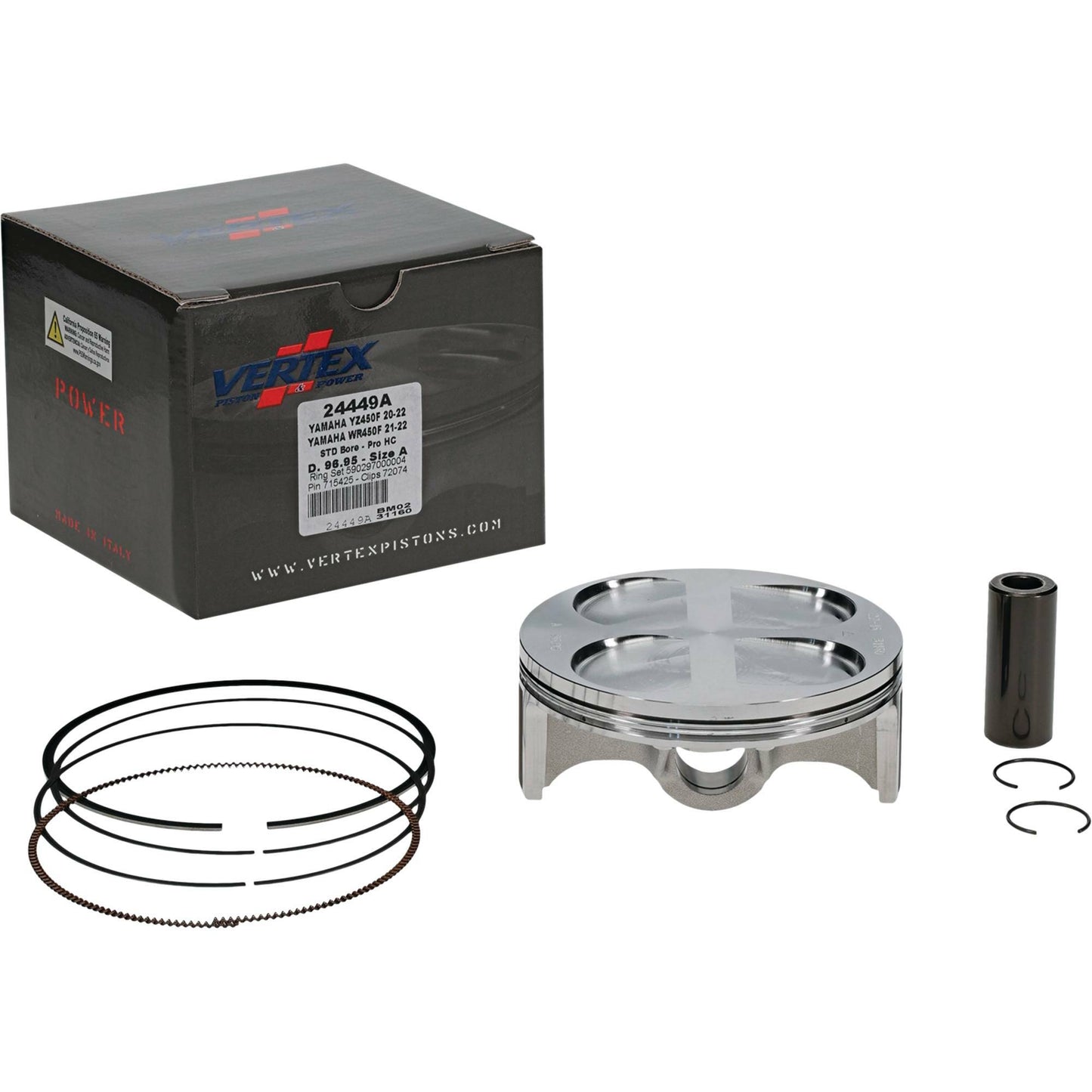 Piston Kit Hc Forged 96.95/Std 13.8:1 Yam