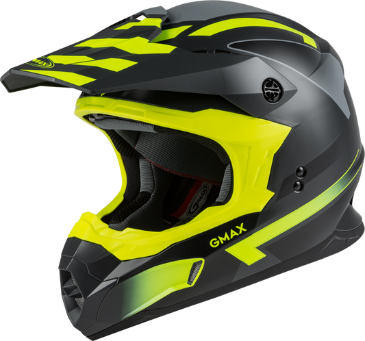 Mx 86 Off Road Fame Helmet Matte Dark Grey/Hi Vis Sm