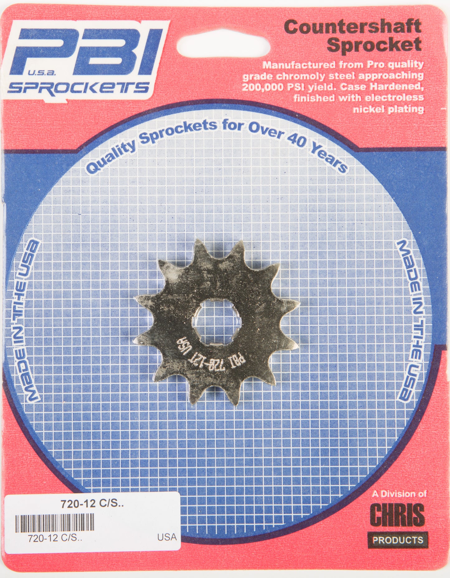 Front Cs Sprocket Steel 12t 420 Kaw/Suz/Yam