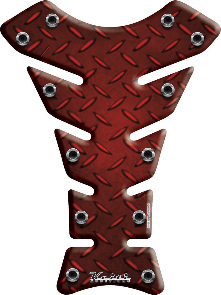 Tank Pad Diamond Plate Red