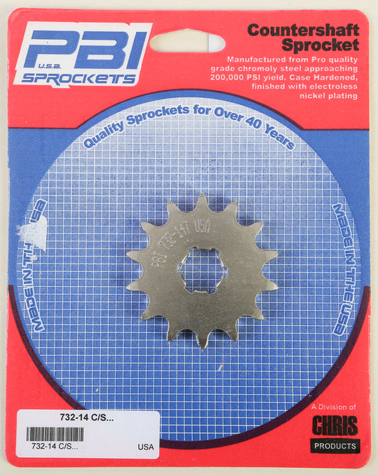 Front Cs Sprocket Steel 14t 428 Kaw/Suz/Yam