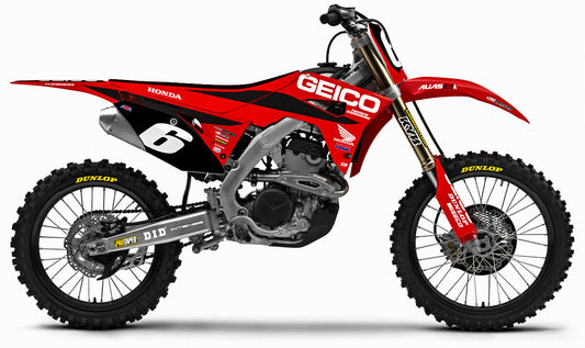 Complete Kit 20 Geico Hon Cr 125/250 (04 08) Wht Bg