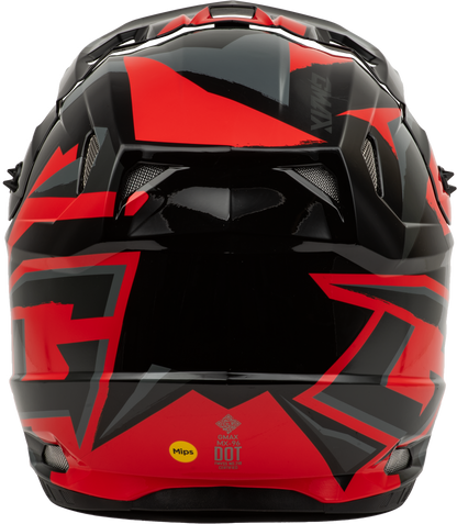 Mx 96s Splinter Helmet Black/Red Sm