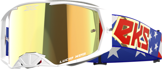 Lucid Goggle Usa Stars And Stripes Gold Mirror Lens