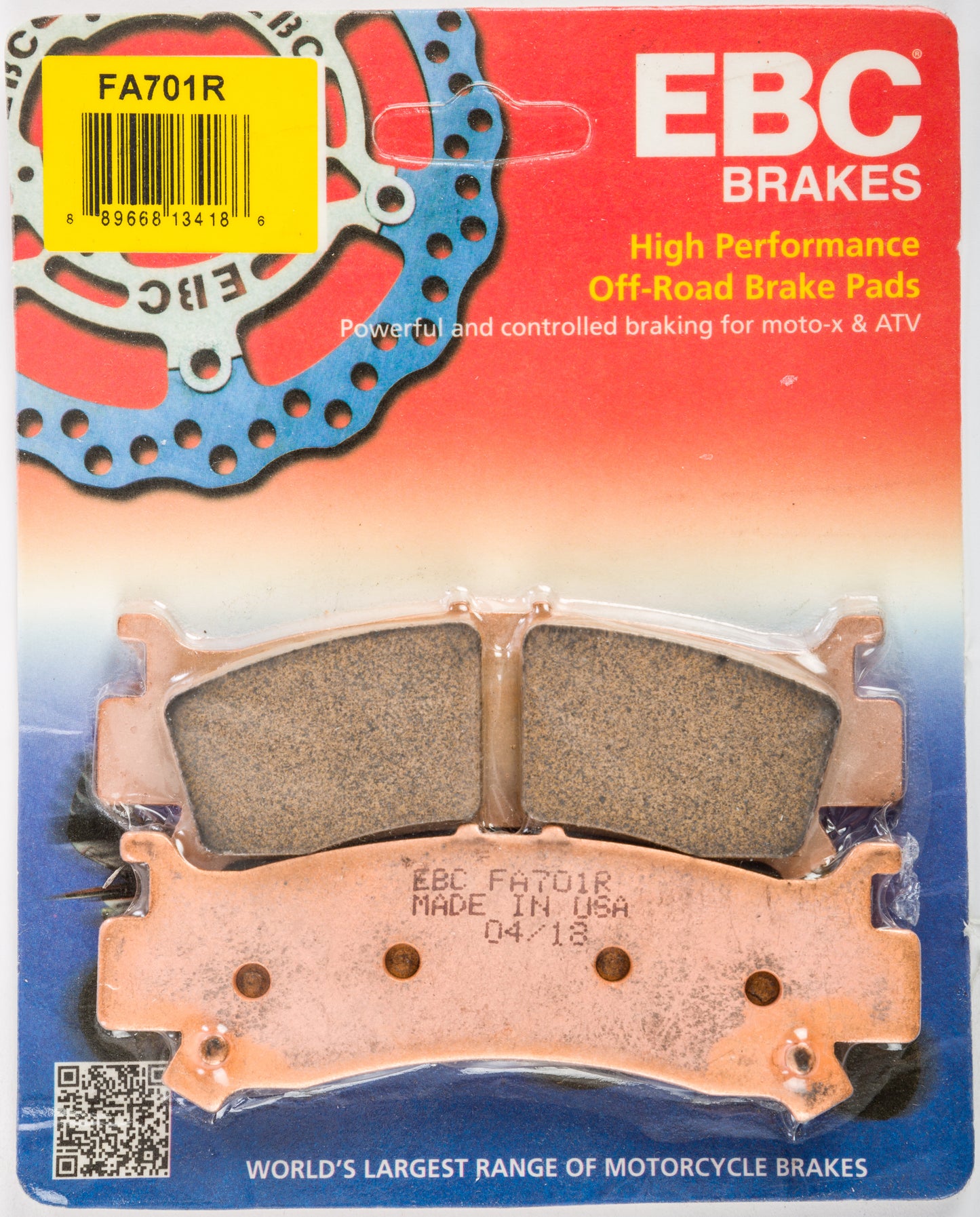 Brake Pads Fa701r Sintered R Series