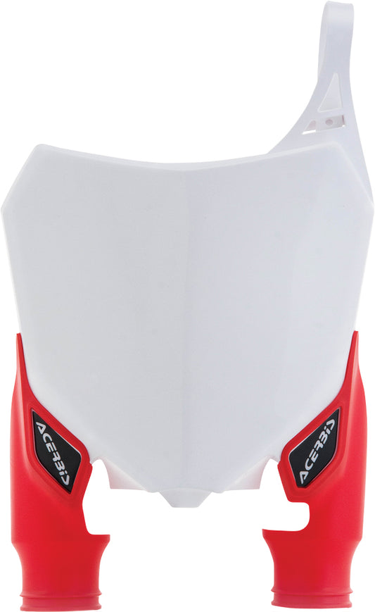 Front Number Plate White/Red