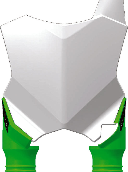 Front Number Plate White/Green