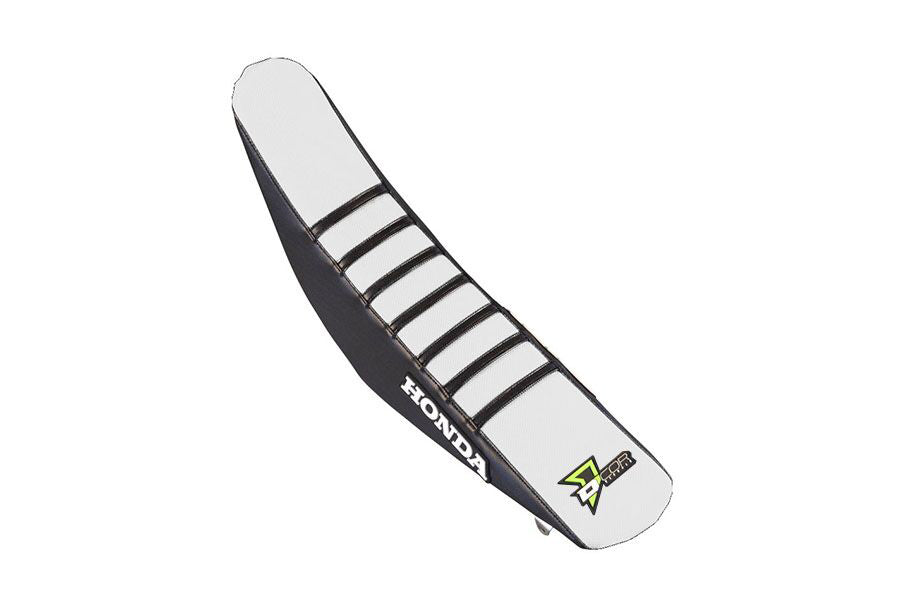 Seat Cover Black/White W/Ribs