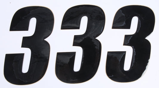 Number 3 Black 6" 3/Pk