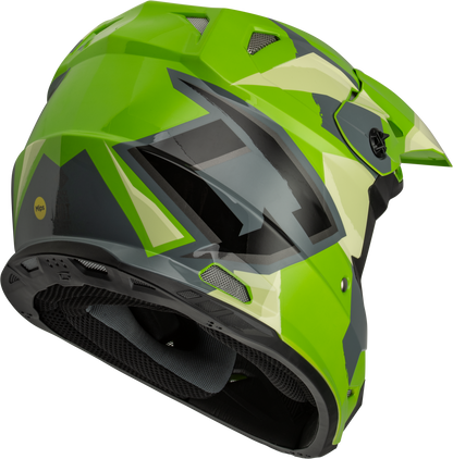 Mx 96s Splinter Helmet Green/Grey/Black Lg