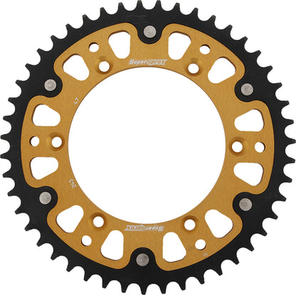 Rear Stealth Sprocket Alu/Stl 47t 520 Gld Hon/Yam